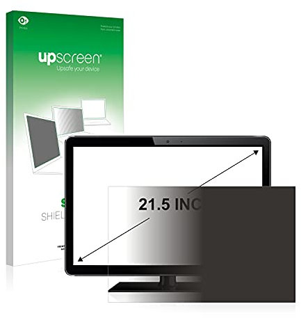 upscreen 21.5 Blickschutzfilter für 21,5 Zoll Flachbildschirme (54.6 cm) [477 x 268 mm, 16:9] - Blickschutzfolie Anti-Spy, Privacy Filter