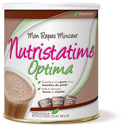 Phytostatine - Nutristatime Optima - Substitut de Repas - 20 Repas Minceur (Chocolat Belge)