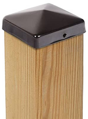 haebelholz 10 Stück Pfostenkappe Schwarz 91x91 mm Pyramide