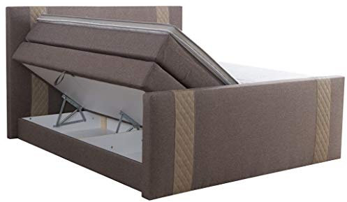 AUKONA Boxspringbett Magdalena mit Bettkasten 120x200, Farbe wählen und ändern, 7 Zonen Taschenfederkern-Matratze, H2 H3 H4, Komfortschaum-Topper, Lieferung und Aufbau kostenlos