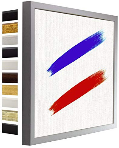 myposterframe Nordica Leerrahmen für Leinwand Bilder 61 x 91,5 cm Bilderrahmen Holz Größenwahl 91,5 x 61 cm Farbwahl Weiß gemasert ohne Verglasung