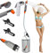 Douche de Camping Portable- Pulvérisateur d'eau Portable - Deux Batteries Rechargeables de 2200 mAh - Pompe à Eau pour Le Camping, la randonnée, Les Voyages en Plein air,Camping Shower Two Batteries