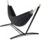 IDMarket - Hamaca con soporte de metal y lona, color gris antracita