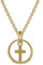 trendor Taufring Anhänger mit Kreuz Gold 333 + vergoldete Silberkette 39485-40 40 cm