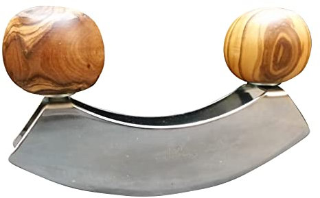 D.O.M. Wiegemesser RONDO mit Griffen aus Olivenholz