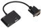 Adaptador VGa a VGa HDMI, Divisor 2 en 1 VGa Macho a VGa HDMI Hembra, con Cable de Frecuencia de Voz, para Televisores HD, Monitores, Proyectores, Etc.