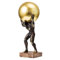 Lukitas Atlas Holding Up World Statue und Skulptur Struggler Figur Dekor Ball Lifting Skulptur Kreative Ornament für Büro Wohnzimmer Harz