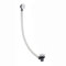 ENKI, W65, Bonde de baignoire blanche de 3,8 cm avec trop-plein, tuyau renforcé à coupe longue, raccord de bonde pop-up pour bonde de bain, design contemporain, facile à nettoyer, facile à installer
