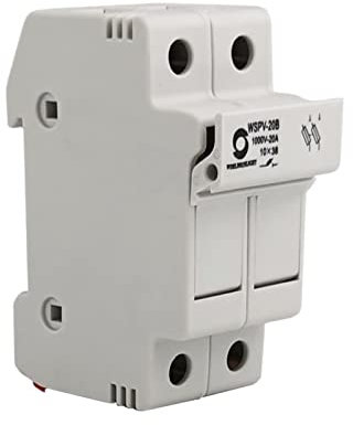 YYDSCQ 2P Parallel Sicherungshalter 10 * 38mm Solar PV 1000V DC Schmelzsicherungen 10A 12A 15A 16A 20A 25A 30A 32A Schutz for Solaranlage (Size : 25A, Color : White)