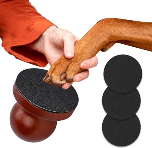 PEUTIER Dog Nail File, Quiet Dog Nails Scratch Pad Board with 6 Replaceable Filing Disc Dog Nail Portable Dog Nail Clippers for Grooming Dog Nail File Trimmer for Smoothing Pet Gifts