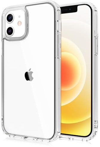 HiiVeet Compatible with iPhone 12 Case and iPhone 12 Pro Case, Shockproof Clear Bumper Case TPU Protective Cover - Crystal Clear, 6.1-inch