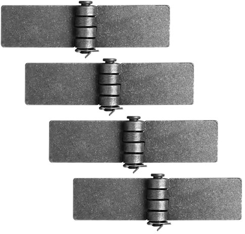 TSSS 4 Stück 192 x 63 mm Türscharnier zum anschweißen Abnehmbare Anschweißband für Metall-Türen, Schwerlast-Scharnier für Stahl-Tore Fahrzeuge, Dicke: 6 mm