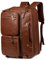 Faux Leder Rucksack Aktentasche Hybrid 17 Zoll Laptoptasche Herren Shoulder Bag Carry on Backpack Umhängetasche Mehrzweck Schultertaschen Arbeitastasche für Männer HB-22 (Braun)