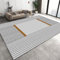 RUGMRZ Teppich Hell Bad Teppiche Graues geometrisches Druckdesign Wohnzimmerzubehör Modernes Design rutschfest Zimmers Teppichboden Auslegware 160X200CM