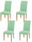 Gluhbirnen Stuhlhussen 4er Set, Stretch Abnehmbare Waschbar Stuhlbezug, Hussen für Stühle, Stuhlbezug Sitzfläche, Geeignet für Hotels, Bankette, Restaurants, Familien, Mintgrün