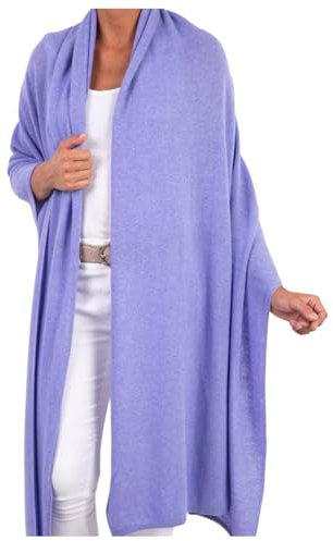 Marenza Stola Misto Cashmere Donna Made In Italy Taglia Unica (Lilla)