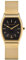PAUL HEWITT Damen-Armbanduhr Modern Edge – Barrel Gehäuse, Schwarz-Gold Zifferblatt, Sunray Design, Edelstahl Mesh-Armband