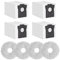 Rrochio 4 Paños y 4 Bolsas de Polvo para Dreame L10s Ultra Gen 2, X40/X50 Ultra Complete, L10s Pro Gen 2, L40s Pro Ultra, L10s Plus, L40 Ultra Ae, Kit de Accesorios para Robot Aspirador