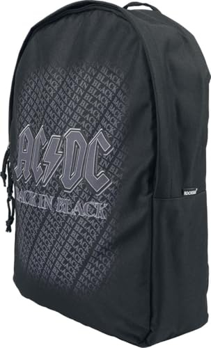 Rocksax AC/DC Graphic Daypack - Back In Black, Schwarz, Medium
