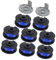 Jodriva Bobine de Fil de Rechange for Coupe-Bordures sans Fil Ryobi One+ AC14RL3A 18 V, 24 V, 40 V (Lot de 6) Bobine de Tondeuse à Gazon(Black 8 Spool+2 Cap)
