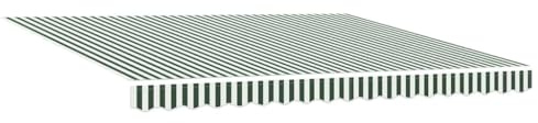 vidaXL Awning Replacement Fabric for 4 x 3 m Frame Green and White