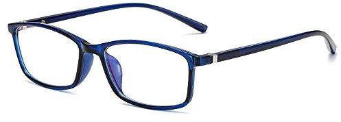 Rongchy Kurzsichtige Brille Gutes Preis-Leistungs-Verhältnis Stilvolle Distanzbrillen Männer und Frauen Kurzsichtige Myopiebrillen Blau -1,00 Stärke ** Dies sind keine Lesebrillen **