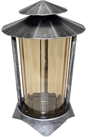 Grablaterne, Grablampe, Grablicht, aus Stahl mit Erdanker 2499 (Aluminium pat.)