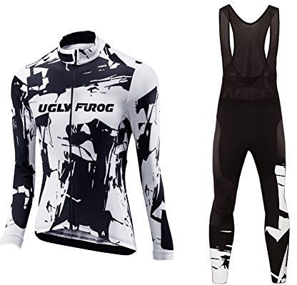 UGLY FROG RTWL01 Women's Cycling Clothing Set Long Winter Cycling Jersey Suits Cycling Jacket and Cycling Shorts Inner Plush Thermal