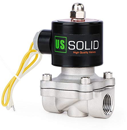 U.S. Solid 220V AC 1/2 G Elettrico Elettrovalvola Acciaio inossidabile normalmente chiuso Solenoid Valve Azionata direttamente Per Acqua Aria Gas
