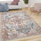 Paco Home Teppich Wohnzimmer Kurzflor Vintage Pastell Mit Orient Muster Modern Grau Gelb, Grösse:60x100 cm