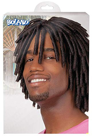Amakando Stylische Rasta Perücke/Schwarz/Dreadlocks Herren-Perücke Rastafari/Bestens geeignet zu Fasching & Fastnacht
