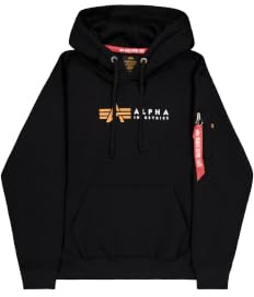 Alpha Industries Herren Alpha Industries Alpha Label Hoody Kapuzensweat für Herren Kapuzenpullover (1er Pack)