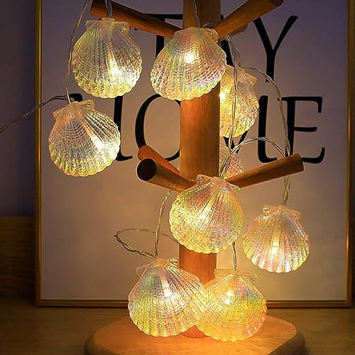 AMZSTAR Edison Bulb String Light, 20 LEDs Clear Bulb Lights-Battery Powered-Indoor/Outdoor Fairy Lights for Patio,Café Bars,Garden Bedroom Pergola Umbrella Wedding Dinner Party Decoration (Shell)
