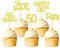 40 Stück Gold Glitzer 50 Geburtstag Cupcake Topper 50. Geburtstag Party Cupcake Topper Picks für Mädchen Jungen Teen Party Geburtstag Party Dekoration