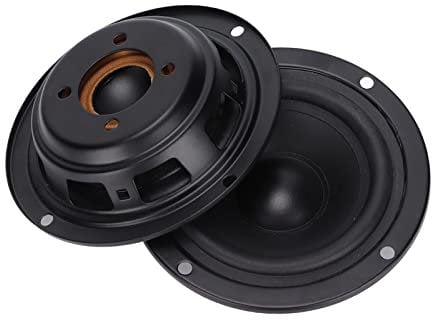 Radiatore Passivo Woofer da 2 Pezzi, Diaframma Subwoofer Fai da Te a Gamma Completa, Kit di Sostituzione Radiatore Passivo Altoparlante con Chiodi Fissi da 8 Pezzi, Nero