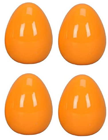 ETC dekoratives frühlingshaftes Oster-Ei Keramik-Ei Deko-Ei Keramik gelb oder orange in verschiedenen Größen (4 x klein orange)
