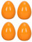 ETC dekoratives frühlingshaftes Oster-Ei Keramik-Ei Deko-Ei Keramik gelb oder orange in verschiedenen Größen (4 x klein orange)