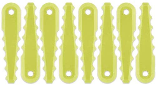Chuancheng 8 Pcs Serrated Blades Replacement for Ryobi AC052N1FB Auto Feed String Trimmers Plastic Grass Cutter Garden Parts
