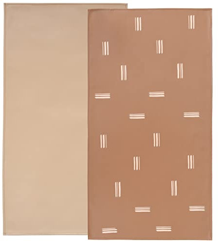 Matelas à langer portable pour bébé et petit enfant (beige et coups de pinceau)