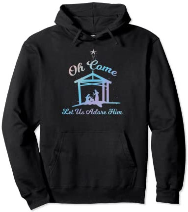 Let us Adore Him - Weihnachts-Adventskrippe Nord Pullover Hoodie