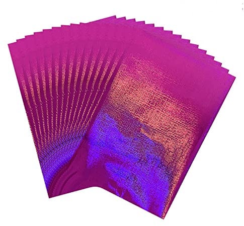 100 Stück schimmernde Heißfolie, metallische Vielfalt schöne Farbtontoner, reaktive Folie Heißstempelfolie, Folie von Laserdrucker und Laminiertoner, reaktive Folie für Scrapbooking, Papierhandwerk
