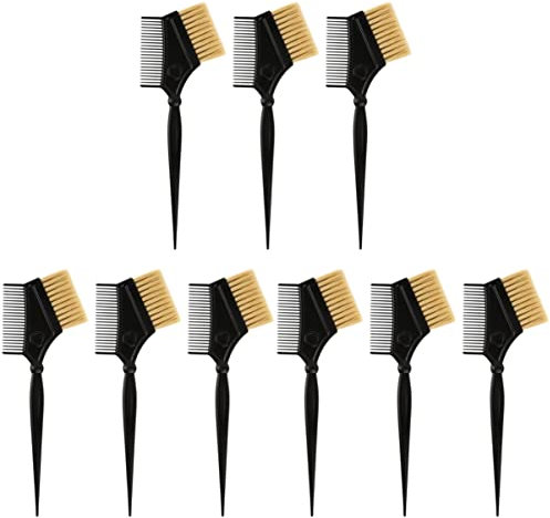 LALAFINA 9 Stücke zum Färben von Haaren Und Schwarze Werkzeuge Kämme Hause Bleichmittel Verwendet Farbmischung Professionelle Friseursalon Farbbürsten Salonbürstenkamm Diy