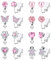 JeweBella 8 Paires Boucles Oreilles Clip pour Enfant Fille Femme Clips Oreilles Non Percées en Coeur Étoile Fleur Tortue Hypoallergénique Mignon Fantaisie Rose Boucles d'Oreilles Clip Sans Trou