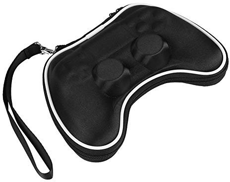 Dioche Controller Case Slim Tragetasche Schwarz Stoßfeste Reisetasche Tragbare Aufbewahrungstasche für 4 Controller Gamepad Schwarz