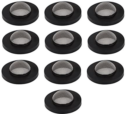 Lot de 10 rondelles plates en caoutchouc 24,5 mm OD, 16 mm d'épaisseur, 3 mm d'épaisseur avec filtre à 60 mailles, joint et filtre pour compteur d'eau (noir)