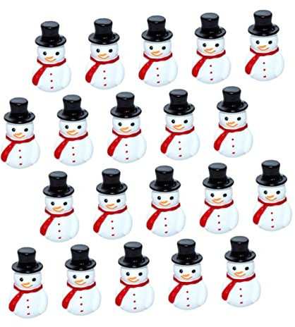 Artibetter 40 Pcs Mini Bonhomme De Neige Automotivearts & Crafts Accessoires De Voiture pour Enfants Décorations De Tableau De Bord De Voiture Bonhomme De Neige en Résine Petit Mini Arbres