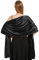 heekpek Schal Damen Leicht Seidensatin Schal Stola Damen Elegant Übergroßer Stola Festlich Umschlagtuch Damen Glitzer Lang Schal für Ganzjährig, Schwarz