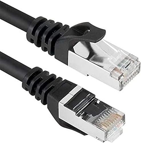 2M Ethernet Cable - Shielded CAT6A Network Lead - Backward CAT6, CAT5 Compatible - Upto 600MHz bandwidth - Moulded Snaggles RJ45 Connectors – For Hubs, Routers, Console and more - 2M/6.6ft