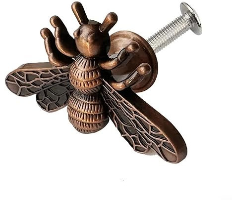 for HPLIVE Gold Bumble Bee Metal Knob, Bee Shape Wardrobe Knob Brass Furniture Handles Door Knobs and Handles Cabinet for Cupboards, Doors, Cabinets, Drawers, Furniture & Kitchens