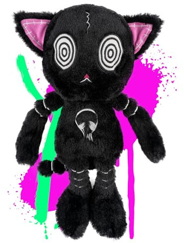 soxo Gus Fink Horror Kuscheltier Katze Plüschtier Hase Halloween Kuscheltiere Emo Plushie Schwarze Katze 2